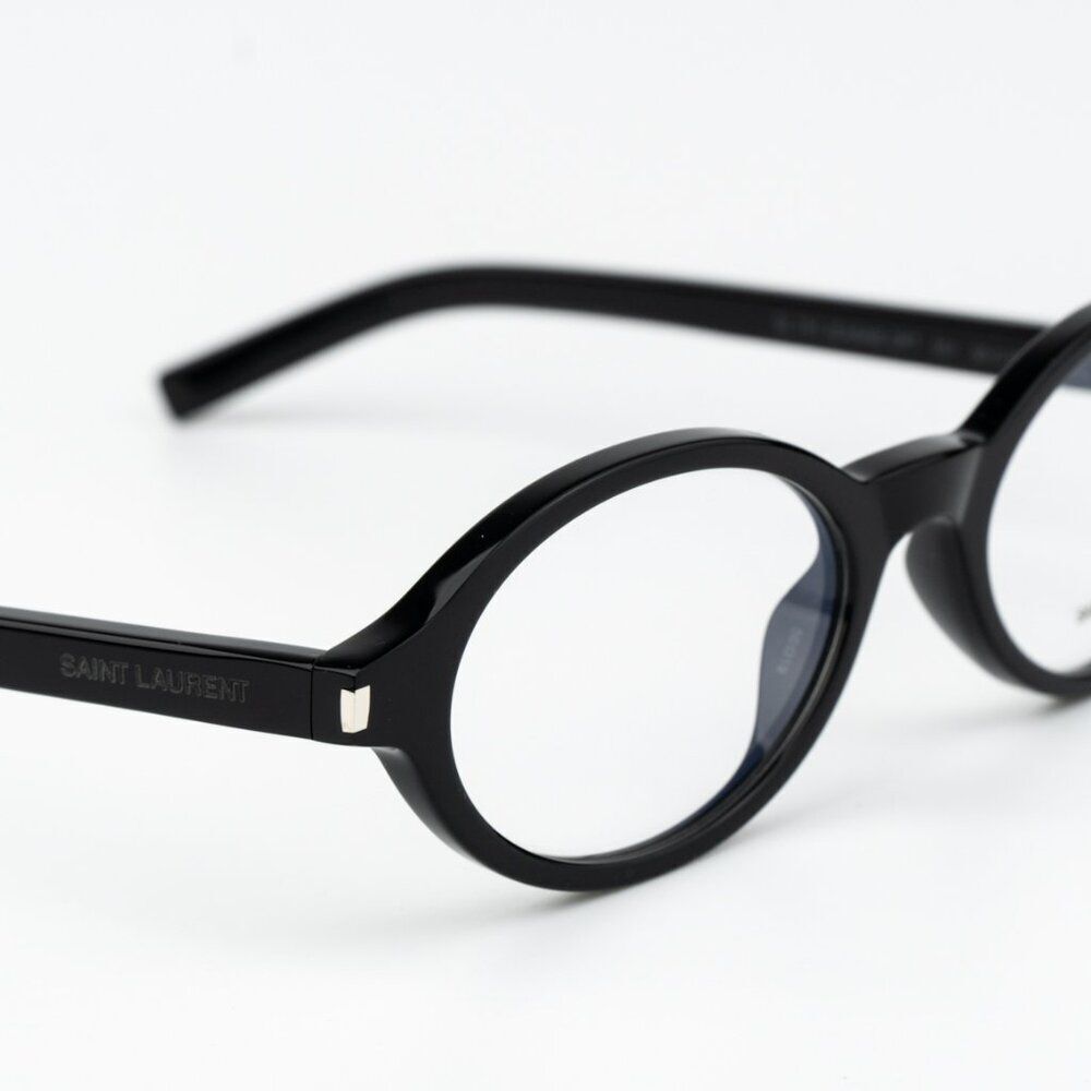 NEW Saint Laurent SL751 JEANNE OPT 001 Black Oval Women Eyeglasses - Picture 8 of 13
